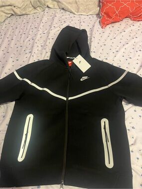 Nike Black Hoodie with White Swoosh